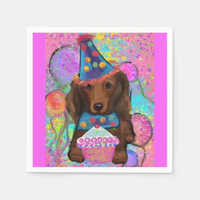 SERVILLETA DE PAPEL DOXIE ROJO DE PELO LARGO (Anverso)