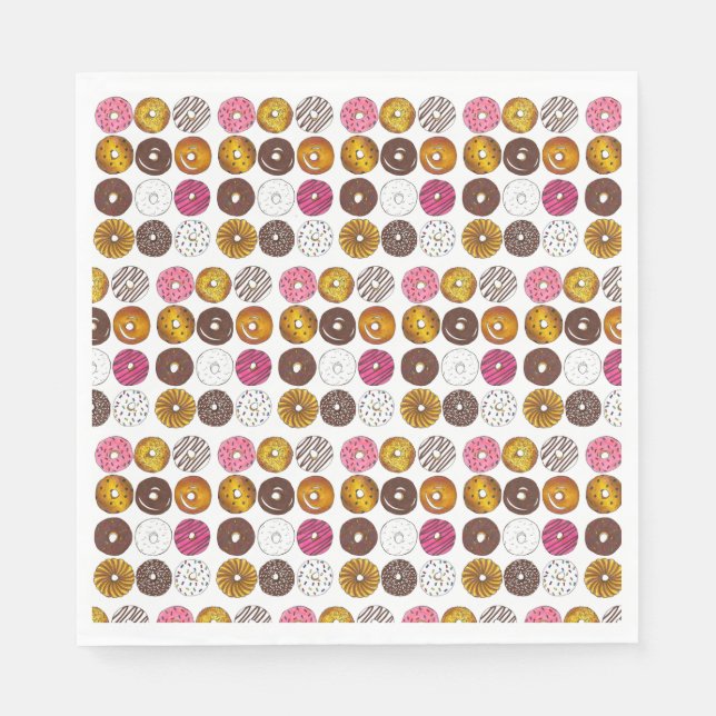 Servilleta De Papel Dozen Donuts Doughnut Desayuno comida chatarra (Anverso)