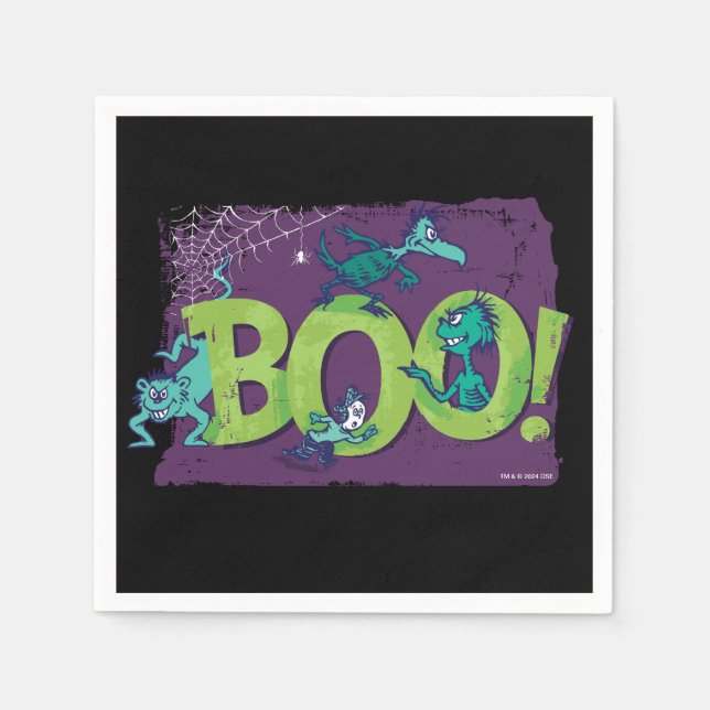 Servilleta De Papel Dr. Seuss | ¡BOO! Gráfico de Halloween (Anverso)