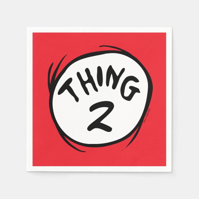 Servilleta De Papel Dr. Seuss | Cosa Uno personalizada Cosa Dos (Anverso)