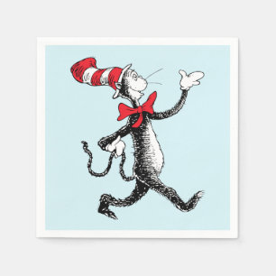 Servilleta De Papel Dr. Seuss   El gato en el sombrero pasea