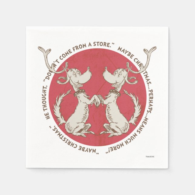 Servilleta De Papel Dr. Seuss | El Grinch | Máx. - Cita de Navidades (Anverso)