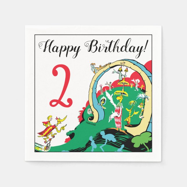 Servilleta De Papel Dr. Seuss | Feliz cumpleaños para ti (Anverso)