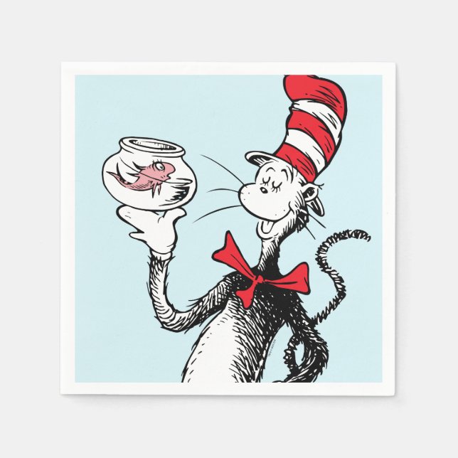 Servilleta De Papel Dr. Seuss | Gato en el Gorra y Krinklebine (Anverso)