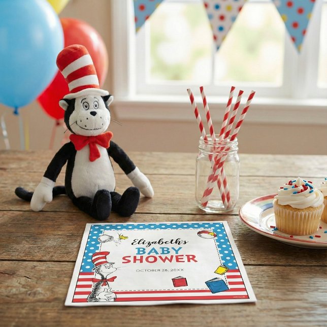 Servilleta De Papel Dr. Seuss - Gato en las toallas de Baby Shower Gor (Subido por el creador)