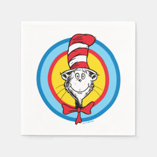 Servilleta De Papel Dr. Seuss Gráfico de la cabeza del gato con somb