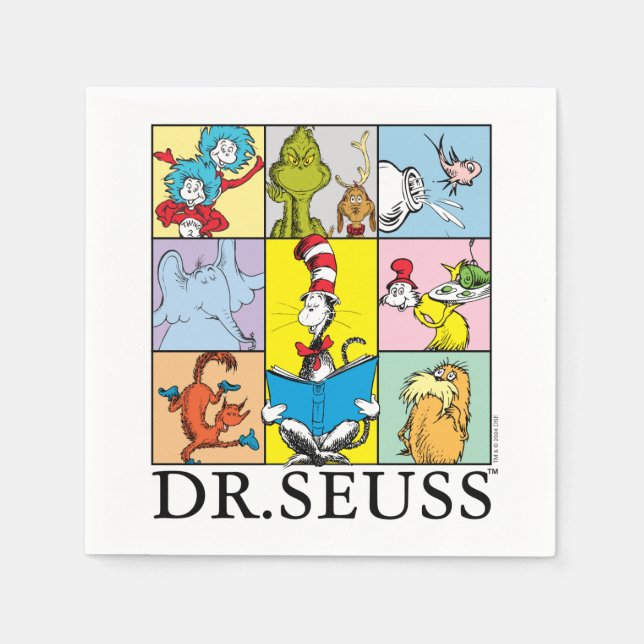 Servilleta De Papel Dr. Seuss | Historietas Gráficas (Anverso)