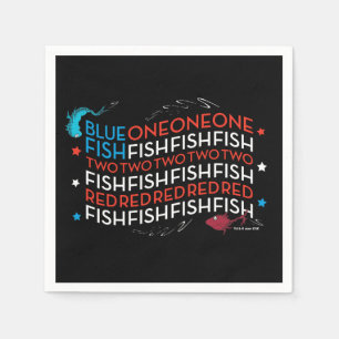Servilleta De Papel Dr. Seuss Pescado azul rojo Pescado de bandera e
