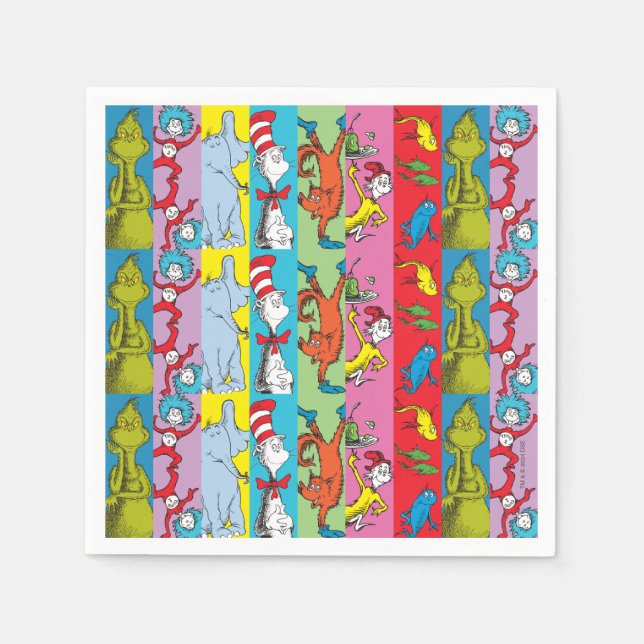 Servilleta De Papel Dr. Seuss | Sección de caracteres (Anverso)