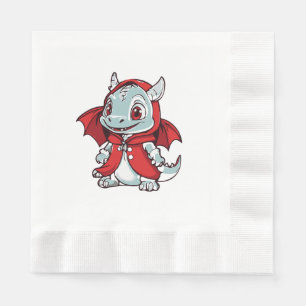 Servilleta De Papel Dragón Albino en Rojo
