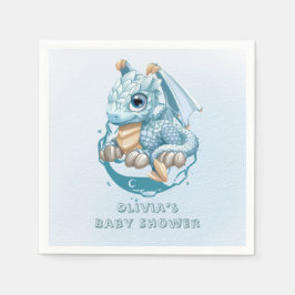 Servilleta De Papel Dragon Aquamarine Astroid Boy Baby Shower