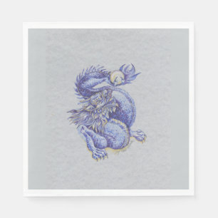 Servilleta De Papel Dragón azul