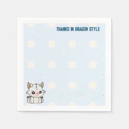 Servilleta De Papel Dragón azul pastel