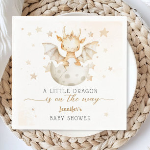 Servilleta De Papel Dragon Baby Shower Cute Boho Dragon Paper Napkin