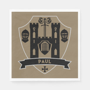 Servilleta De Papel Dragón Caballero Inglés Medieval