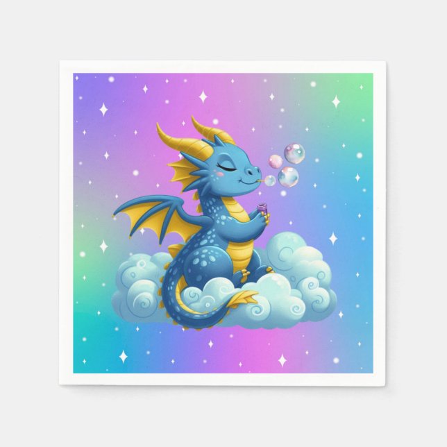 Servilleta De Papel Dragón Cuto/Whimsical (Anverso)
