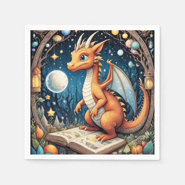 Servilleta De Papel Dragón de bebé (Anverso)