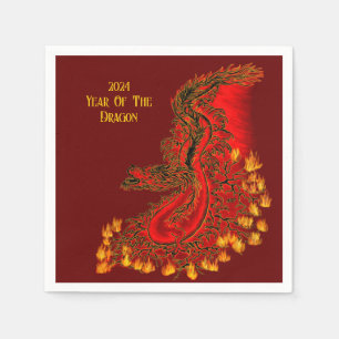 Servilleta De Papel Dragón De China, 2024 Año Del Dragón