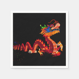 Servilleta De Papel Dragón del desfile chino brillante