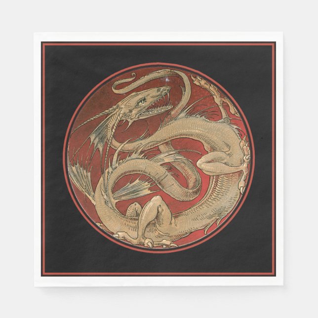 Servilleta De Papel Dragon Lore - Art Nouveau (Anverso)