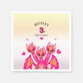 Servilleta De Papel Dragón rosa