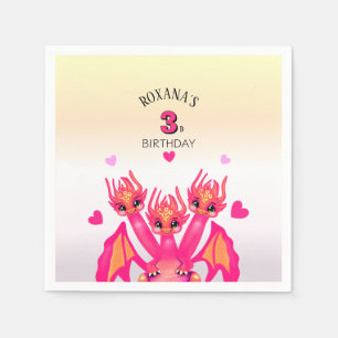 Servilleta De Papel Dragón rosa