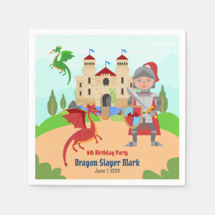 Servilleta De Papel Dragon Slayer Knight Boy Birday Party