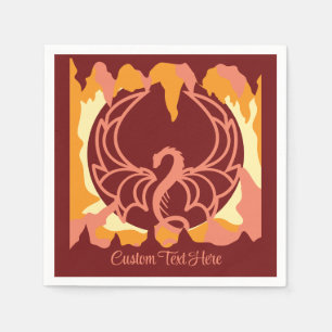 Servilleta De Papel Dragon Wings Fantasy Medieval Personalizado