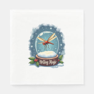 Servilleta De Papel Dragonfly de Globe de Nieve
