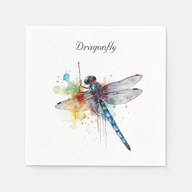 Servilleta De Papel Dragonfly Dreamscape, personalizado (Anverso)