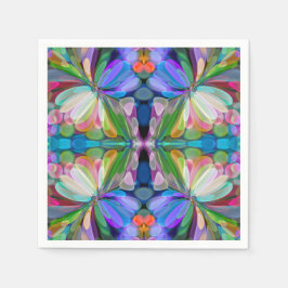 Servilleta De Papel Dragonfly Wildflower Garden Abstract Floral