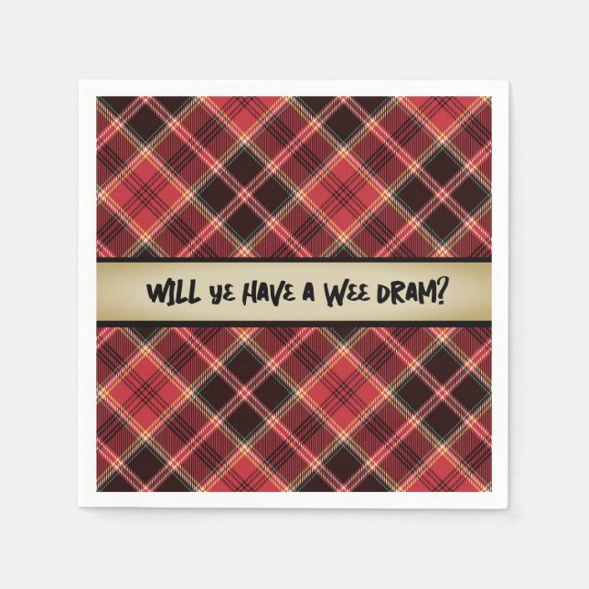 Servilleta De Papel Dram occidental de escayola de papel escocés (Anverso)