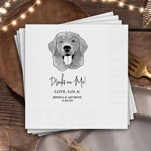 Servilleta De Papel Dramas personalizados de perro de Golden Retriever