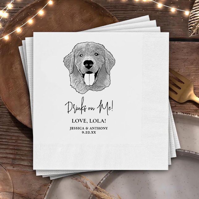 Servilleta De Papel Dramas personalizados de perro de Golden Retriever (Subido por el creador)