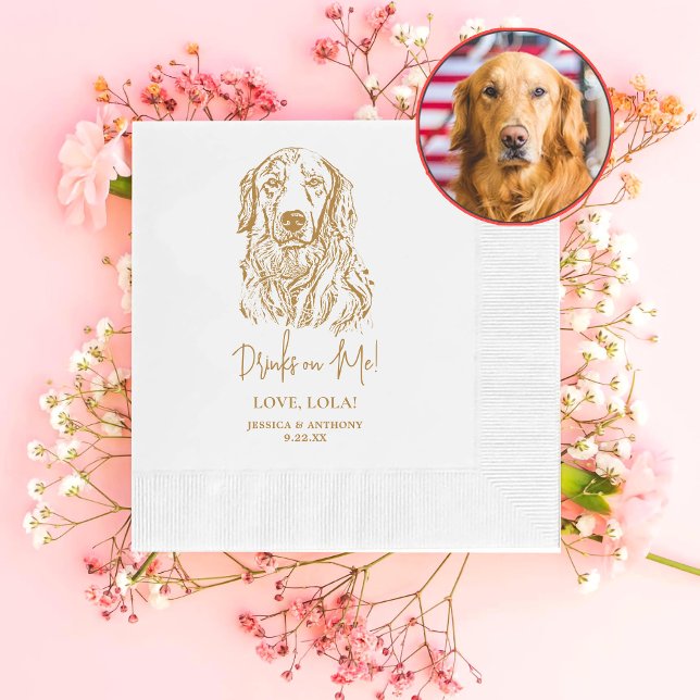 Servilleta De Papel Dramas personalizados de perro de Golden Retriever (Subido por el creador)