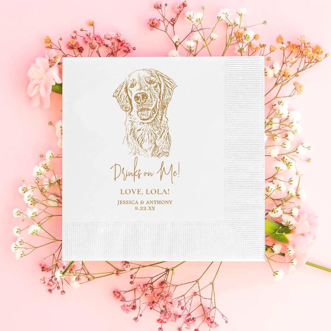 Servilleta De Papel Dramas personalizados de perro de Golden Retriever (Subido por el creador)