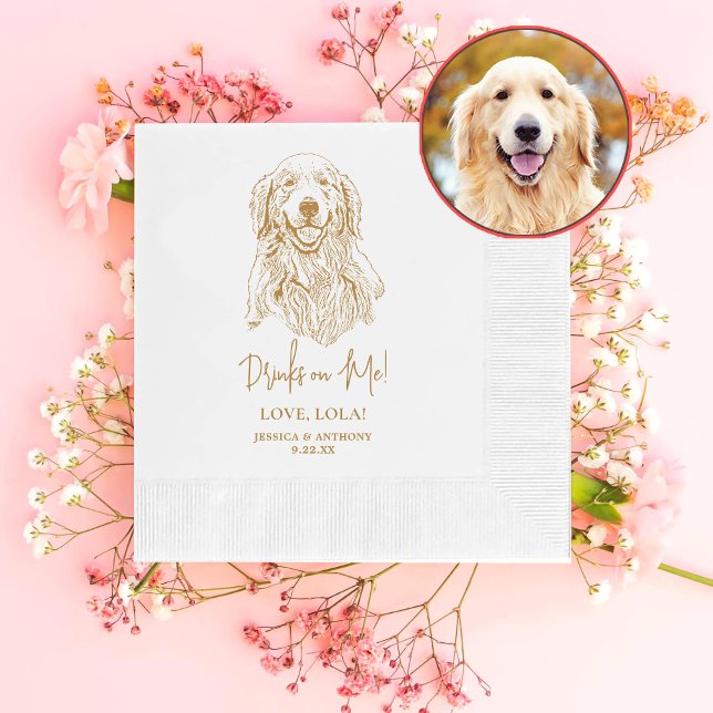 Servilleta De Papel Dramas personalizados de perro de Golden Retriever (Subido por el creador)