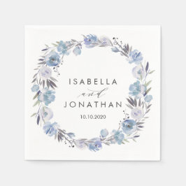 Servilleta De Papel Dream Blue | boda floral rústico personalizado