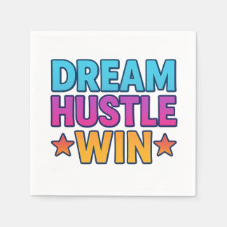 Servilleta De Papel DREAM HUSTLE GANA Napkin Motivador de Papel