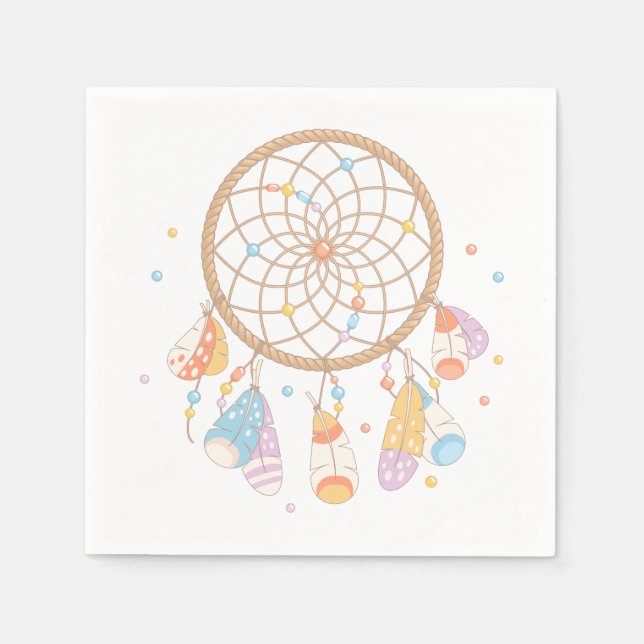 Servilleta De Papel Dreamcatcher Tribal Boho Baby (Anverso)