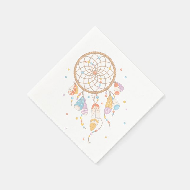 Servilleta De Papel Dreamcatcher Tribal Boho Baby (Borde)