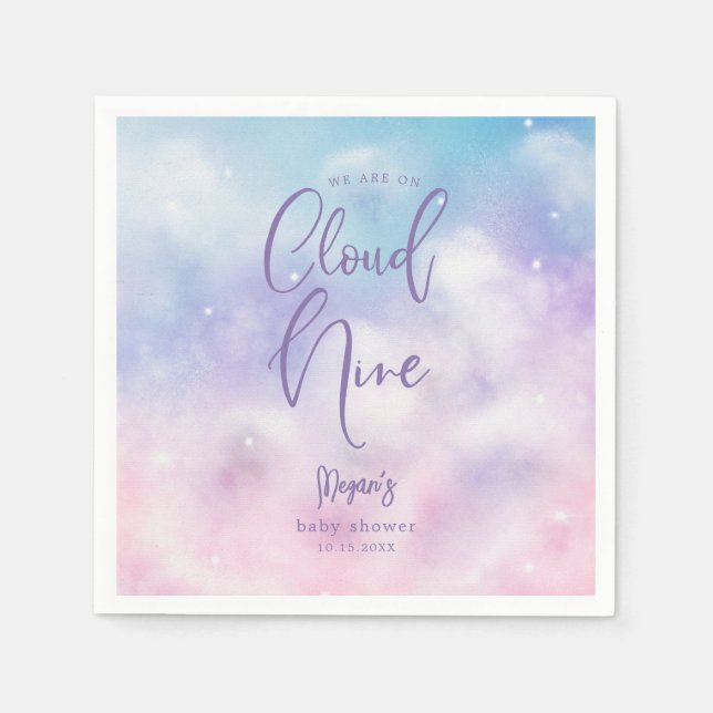 Servilleta De Papel Dreamy Cloud Nueve Chica Baby Shower (Anverso)