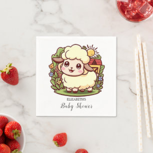 Servilleta De Papel Dreamy Cute Sheep Baby Shower