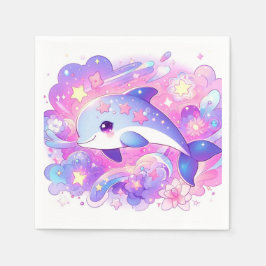 Servilleta De Papel Dreamy Dolphin Baby Shower