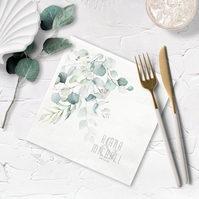 Servilleta De Papel Dreamy Greenery Boda V1 Green/Blue ID817 (Subido por el creador)