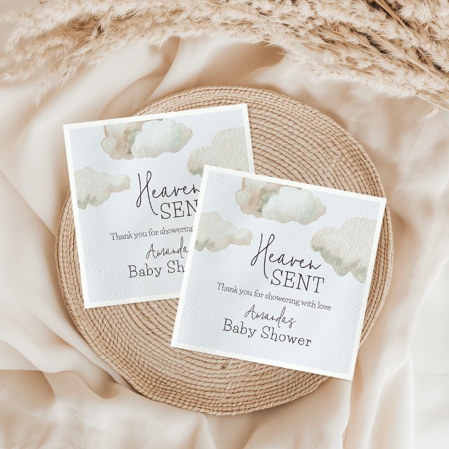 Servilleta De Papel Dreamy Heaven envió a Blue Boy Baby Shower (Subido por el creador)