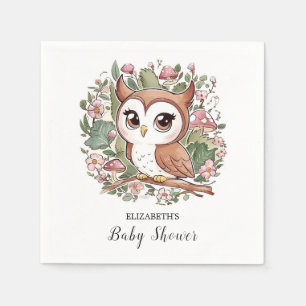 Servilleta De Papel Dreamy Little Owl Baby Shower
