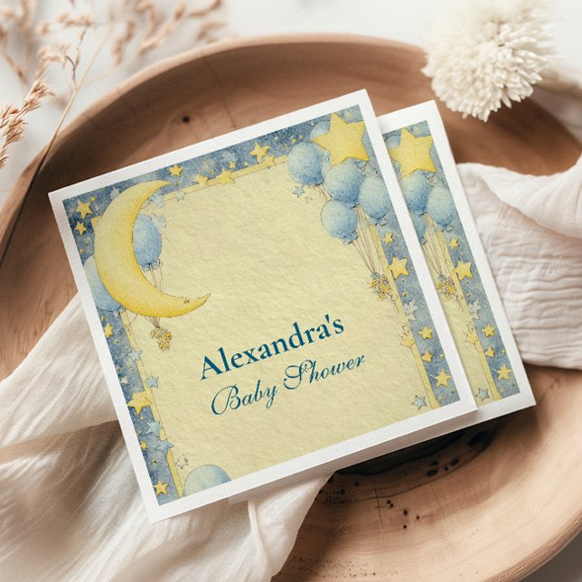 Servilleta De Papel Dreamy Night Sky Baby Shower (Subido por el creador)