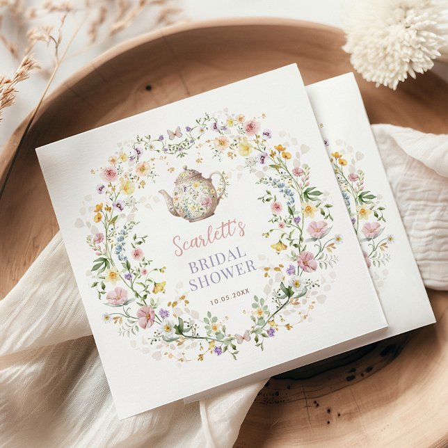 Servilleta De Papel Dreamy Pastel Wildflower Bridal Shower Tea Fiesta (Subido por el creador)