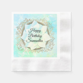 Servilleta De Papel Dreamy Pastels Lotus Flower Birday